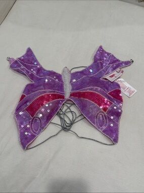 Bratz x Daisy Street Purple Sequin Butterfly Crop Top